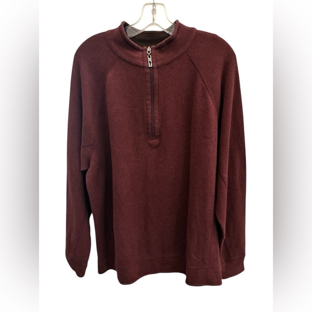 Tommy Bahama Maroon Zip-Up Men’s Sweater